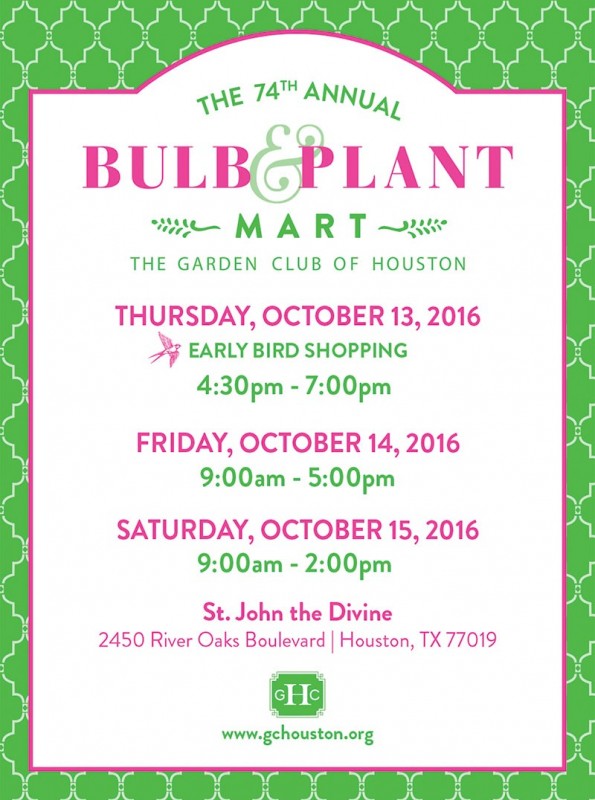 The Garden Club of Houston's Annual Bulb & Plant Mart The Buzz Magazines